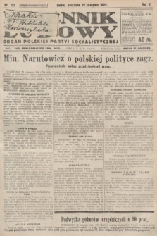 Dziennik Ludowy : organ Polskiej Partyi Socyalistycznej. 1922, nr 192