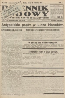 Dziennik Ludowy : organ Polskiej Partyi Socyalistycznej. 1922, nr 205