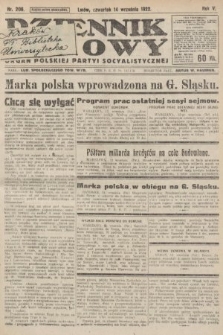 Dziennik Ludowy : organ Polskiej Partyi Socyalistycznej. 1922, nr 206