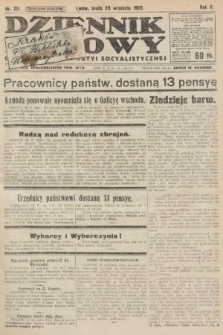 Dziennik Ludowy : organ Polskiej Partyi Socyalistycznej. 1922, nr 211