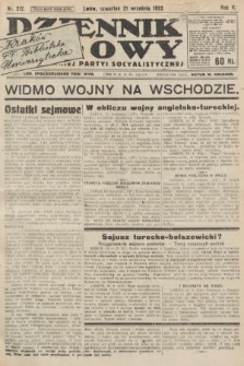 Dziennik Ludowy : organ Polskiej Partyi Socyalistycznej. 1922, nr 212