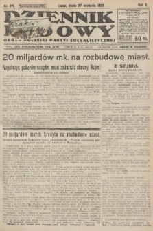 Dziennik Ludowy : organ Polskiej Partyi Socyalistycznej. 1922, nr 217