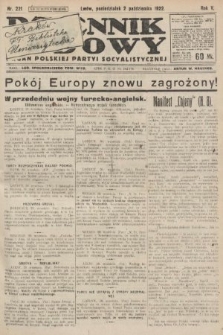 Dziennik Ludowy : organ Polskiej Partyi Socyalistycznej. 1922, nr 221