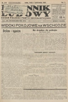 Dziennik Ludowy : organ Polskiej Partyi Socyalistycznej. 1922, nr 222
