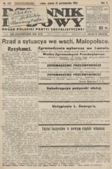 Dziennik Ludowy : organ Polskiej Partyi Socyalistycznej. 1922, nr 237
