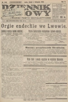 Dziennik Ludowy : organ Polskiej Partyi Socyalistycznej. 1922, nr 242