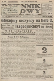 Dziennik Ludowy : organ Polskiej Partyi Socyalistycznej. 1922, nr 244