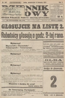 Dziennik Ludowy : organ Polskiej Partyi Socyalistycznej. 1922, nr 247