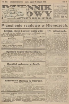 Dziennik Ludowy : organ Polskiej Partyi Socyalistycznej. 1922, nr 257