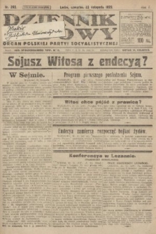 Dziennik Ludowy : organ Polskiej Partyi Socyalistycznej. 1922, nr 262