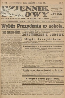 Dziennik Ludowy : organ Polskiej Partyi Socyalistycznej. 1922, nr 272
