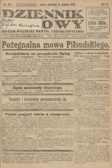 Dziennik Ludowy : organ Polskiej Partyi Socyalistycznej. 1922, nr 274