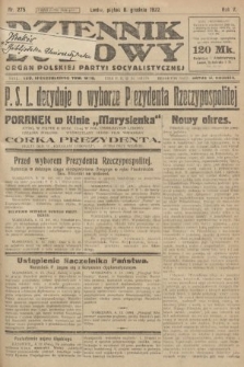 Dziennik Ludowy : organ Polskiej Partyi Socyalistycznej. 1922, nr 275
