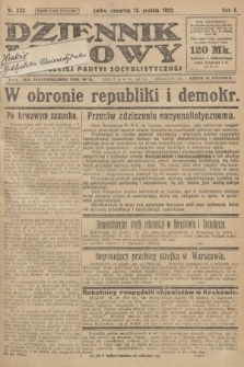 Dziennik Ludowy : organ Polskiej Partyi Socyalistycznej. 1922, nr 280