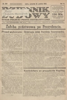 Dziennik Ludowy : organ Polskiej Partyi Socyalistycznej. 1922, nr 287