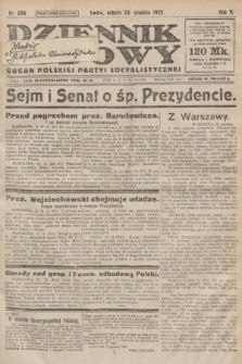 Dziennik Ludowy : organ Polskiej Partyi Socyalistycznej. 1922, nr 289