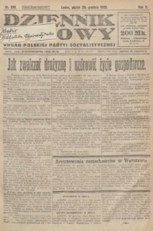 Dziennik Ludowy : organ Polskiej Partyi Socyalistycznej. 1922, nr 292