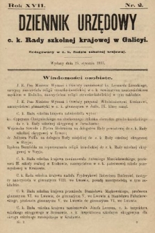 Dziennik Urzędowy c. k. Rady szkolnej krajowej w Galicyi. 1913, nr 2