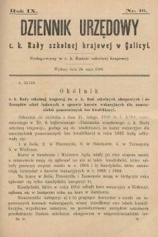 Dziennik Urzędowy c. k. Rady szkolnej krajowej w Galicyi. 1905, nr 16