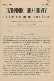 Dziennik Urzędowy c. k. Rady szkolnej krajowej w Galicyi. 1905, nr 21
