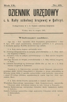 Dziennik Urzędowy c. k. Rady szkolnej krajowej w Galicyi. 1905, nr 23