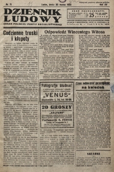 Dziennik Ludowy : organ Polskiej Partij Socjalistycznej. 1932, nr 71