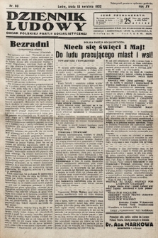 Dziennik Ludowy : organ Polskiej Partij Socjalistycznej. 1932, nr 83
