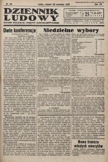 Dziennik Ludowy : organ Polskiej Partij Socjalistycznej. 1932, nr 94