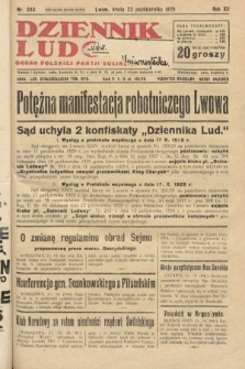Dziennik Ludowy : organ Polskiej Partji Socjalistycznej. 1929, nr 243