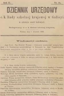 Dziennik Urzędowy C. K. Rady Szkolnej Krajowej w Galicyi w Zakresie Szkół Ludowych. 1898, nr 29