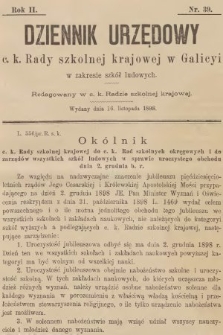 Dziennik Urzędowy C. K. Rady Szkolnej Krajowej w Galicyi w Zakresie Szkół Ludowych. 1898, nr 39