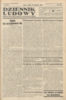 Dziennik Ludowy : organ Polskiej Partij Socjalistycznej. 1932, nr 273