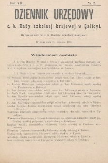 Dziennik Urzędowy c. k. Rady szkolnej krajowej w Galicyi. 1903, nr 2