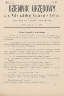 Dziennik Urzędowy c. k. Rady szkolnej krajowej w Galicyi. 1903, nr 10