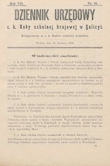 Dziennik Urzędowy c. k. Rady szkolnej krajowej w Galicyi. 1903, nr 13