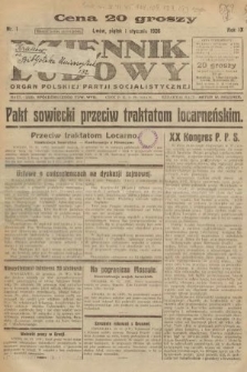 Dziennik Ludowy : organ Polskiej Partji Socjalistycznej. 1926, nr 1