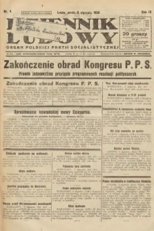 Dziennik Ludowy : organ Polskiej Partji Socjalistycznej. 1926, nr 4