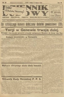 Dziennik Ludowy : organ Polskiej Partji Socjalistycznej. 1926, nr 62