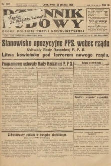 Dziennik Ludowy : organ Polskiej Partji Socjalistycznej. 1926, nr 297