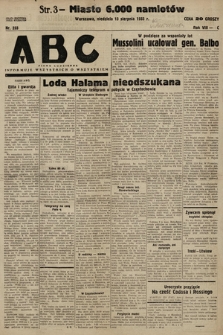 ABC : pismo codzienne : informuje wszystkich o wszystkiem. 1933, nr 233