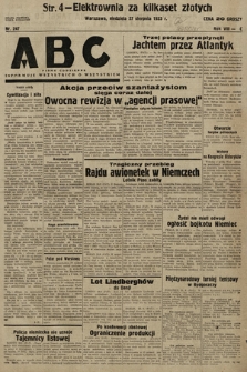 ABC : pismo codzienne : informuje wszystkich o wszystkiem. 1933, nr 247