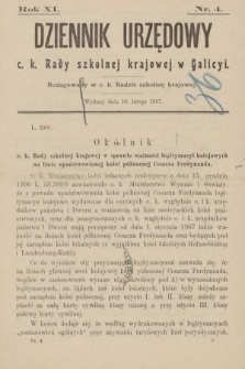 Dziennik Urzędowy C. K. Rady Szkolnej Krajowej w Galicyi. 1907, nr 4