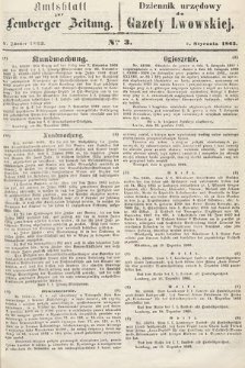 Amtsblatt zur Lemberger Zeitung = Dziennik Urzędowy do Gazety Lwowskiej. 1863, nr 3