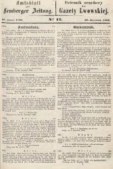 Amtsblatt zur Lemberger Zeitung = Dziennik Urzędowy do Gazety Lwowskiej. 1863, nr 12