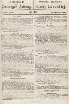 Amtsblatt zur Lemberger Zeitung = Dziennik Urzędowy do Gazety Lwowskiej. 1863, nr 20
