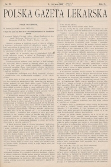 Polska Gazeta Lekarska : dawniej Gazeta Lekarska, Przegląd Lekarski oraz Czasopismo Lekarskie i Lwowski Tygodnik Lekarski. 1931, nr 23