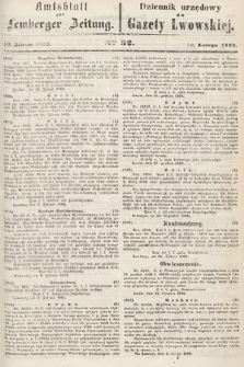 Amtsblatt zur Lemberger Zeitung = Dziennik Urzędowy do Gazety Lwowskiej. 1863, nr 32