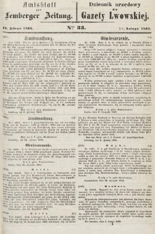 Amtsblatt zur Lemberger Zeitung = Dziennik Urzędowy do Gazety Lwowskiej. 1863, nr 33