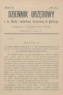 Dziennik Urzędowy c. k. Rady szkolnej krajowej w Galicyi. 1906, nr 2
