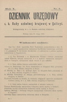 Dziennik Urzędowy c. k. Rady szkolnej krajowej w Galicyi. 1906, nr 5